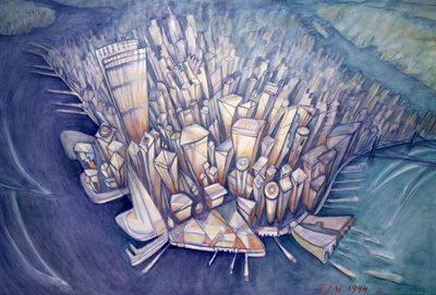 Manhattan from Above by Charlotte Johnson Wahl