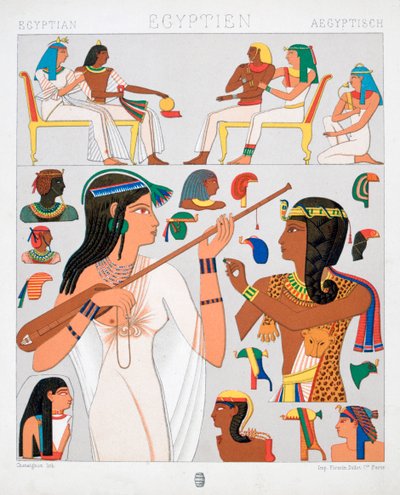 Ancient Egyptian costume, 1888 by Chataignon