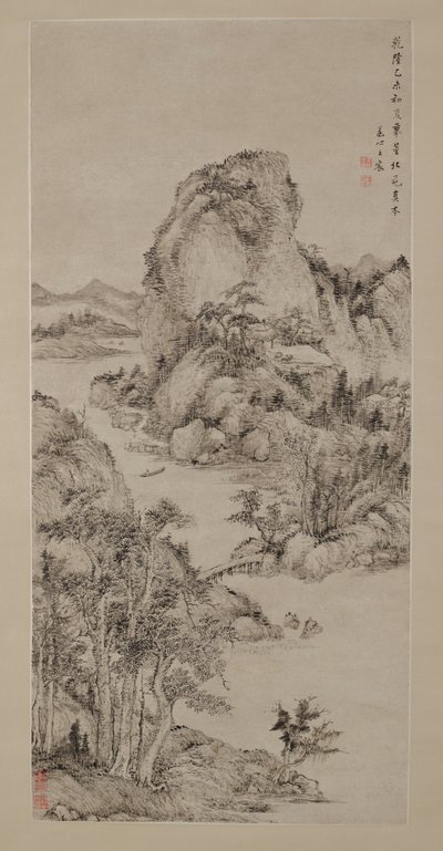 Landscape after Dong Yuan by Chen Wang