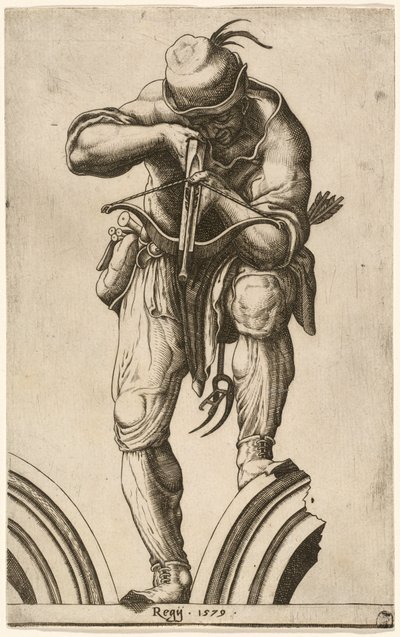 An Archer Shooting a Crossbow by Cherubino Alberti