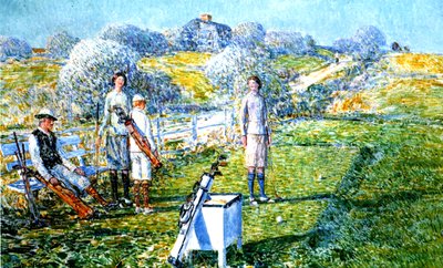 A Game of Golf by Childe Frederick Hassam