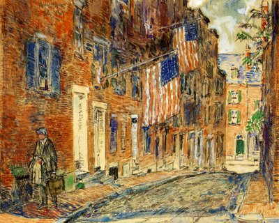 Acorn Street, Boston by Childe Frederick Hassam