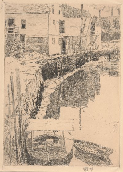 Cos Cob Dock by Childe Frederick Hassam