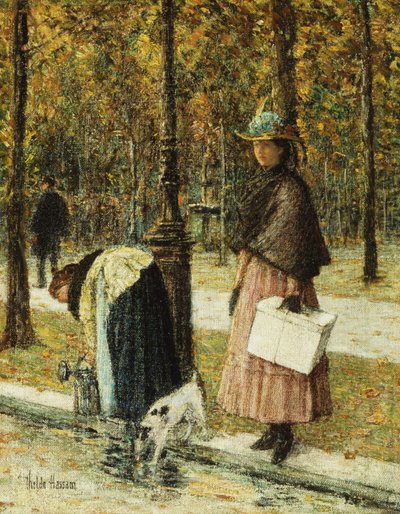 Evening, Champs-Elysees (Near the Louvre) by Childe Frederick Hassam