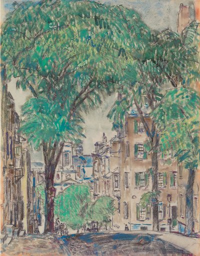 Mount Vernon Street, Boston by Childe Frederick Hassam