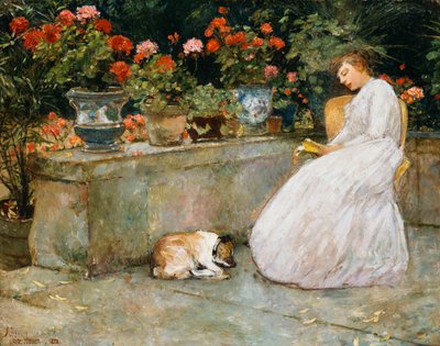 Reading by Childe Frederick Hassam