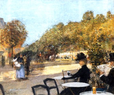 The Cafe Terrace by Childe Frederick Hassam