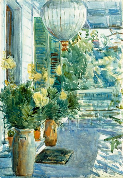 Veranda of the Old House by Childe Frederick Hassam