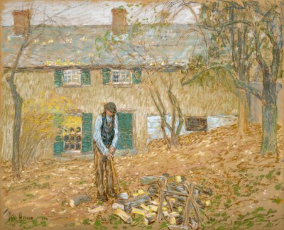 Woodchopper by Childe Frederick Hassam