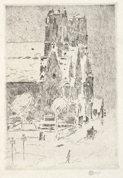 Calvary Church in Snow by Childe Hassam