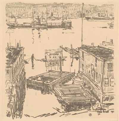 North River by Childe Hassam