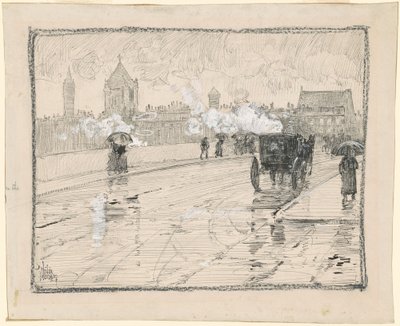 Rainy Day, Boston by Childe Hassam