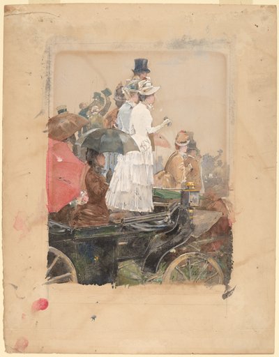 Spectators at the Grand Prix by Childe Hassam