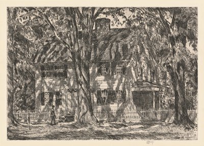 The Lion Gardiner House, Easthampton by Childe Hassam