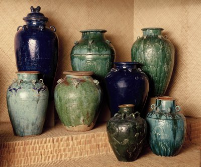 Chinese Glazed Jars by Chinese School