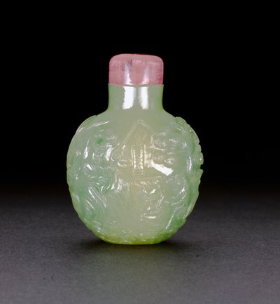 Jadeite snuff bottle, c.1780-1850 by Chinese School
