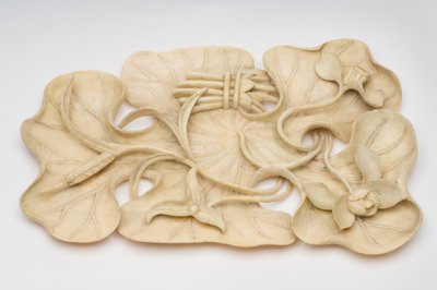 Lotus flower brush rest by Chinese School