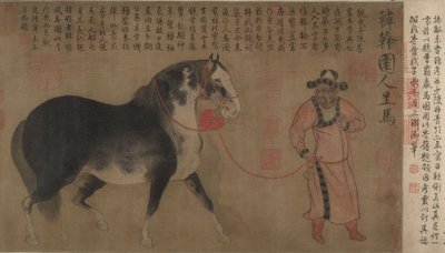 Stallion with Groom, Handscroll by Chinese School Chinese School