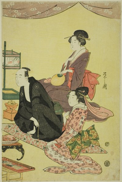 A Banquet Scene by Chobunsai Eishi