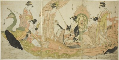 The Peacock Boat by Chobunsai Eishi