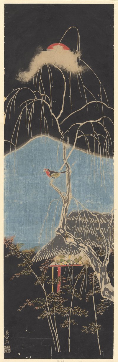 Singing Bird in Tree by Chokoku