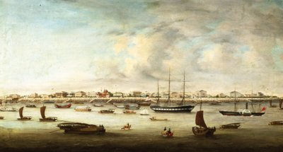 Chinese Fishing Vessels, Shanghai, c.1857 by Chow Qua