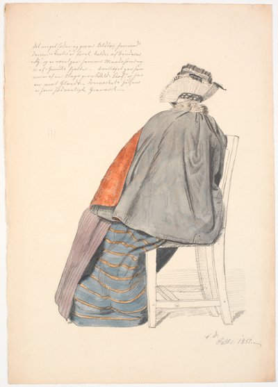 Seated Woman Seen from the Back by Christen Dalsgaard