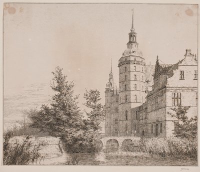 Frederiksborg Castle. View by the Coin Bridge by Christen Købke