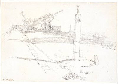 The Street with the Water Pump by Christen Købke