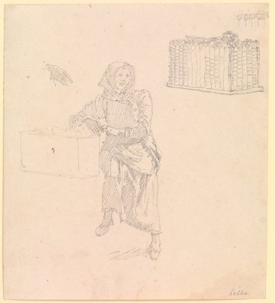 Skovshoved Woman, Seated by Christen Købke