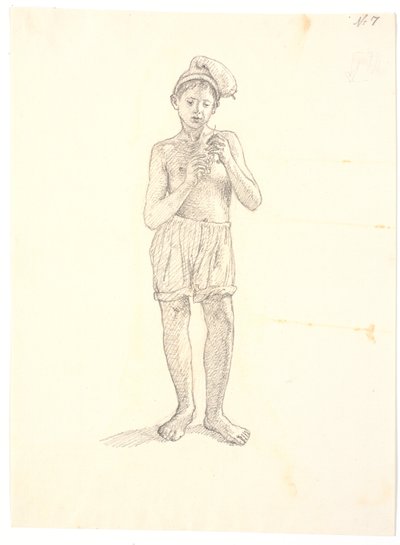 Standing Italian Boy by Christen Købke