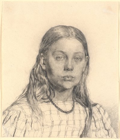 Young Girl. Bust by Christen Købke