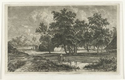 Landscape with Farmhouse Among Trees by Christiaan Immerzeel