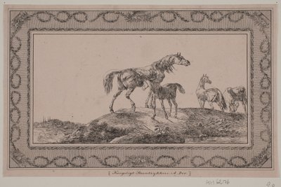A Mare with Her Foal by Christian David Gebauer