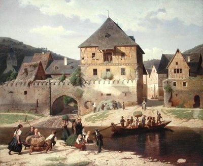 After the Hay Harvest by Christian Eduard Boettcher