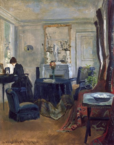 Interior, Paris by Christian Eriksen Skredsvig