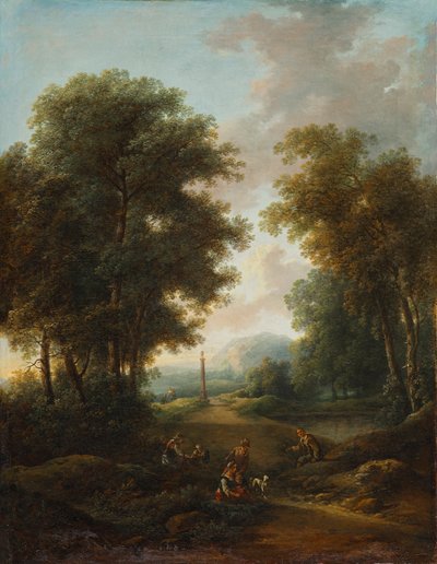 Forest Landscape with Shrine by Christian Hilfgott Brand