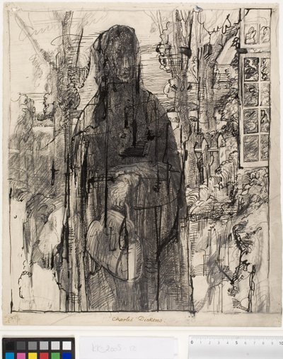Betsey Trotwood in the Garden at Blunderstone by Christian Kongstad Petersen