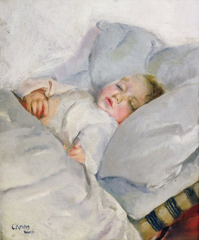 Sleeping Child by Christian Krohg