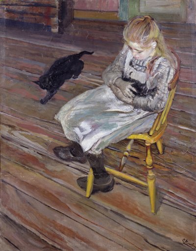 The Girl with the Cats by Christian Krohg