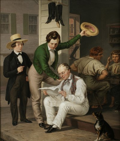 Reading the News, 1844 by Christian Mayr