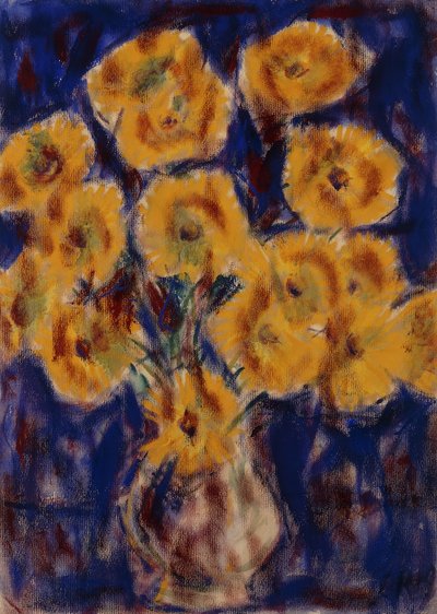 Chrysanthemums by Christian Rohlfs