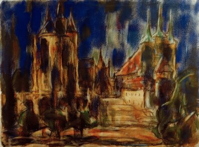 Erfurt (Cathedral and St. Severus Church) by Christian Rohlfs
