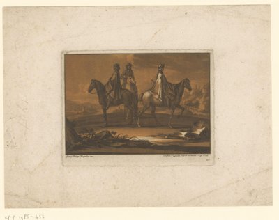 Three Riders in Cloaks (Riders) by Christian Rugendas