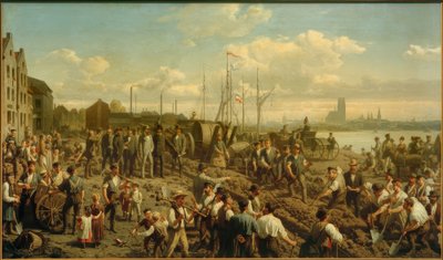 Laying a Telegraph Cable 1878 by Christian Sell