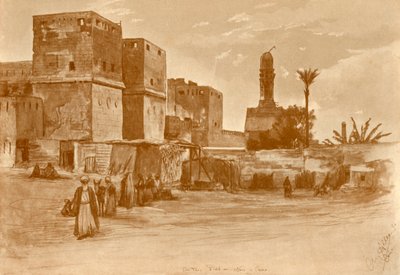 Bab al-Nasr gate in Cairo by Christian Wilhelm Allers