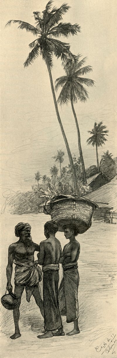 Group of Men, Colombo, Ceylon by Christian Wilhelm Allers