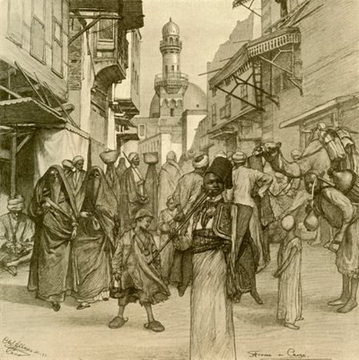 Street in Cairo, 1898 by Christian Wilhelm Allers