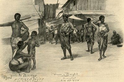 Street Scene, Bangkok, Siam by Christian Wilhelm Allers