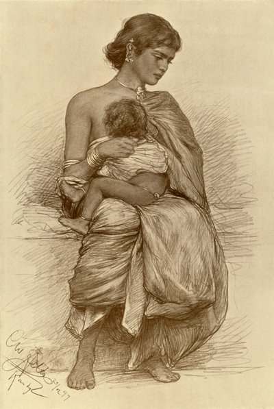 Young Mother, Kandy, Ceylon by Christian Wilhelm Allers